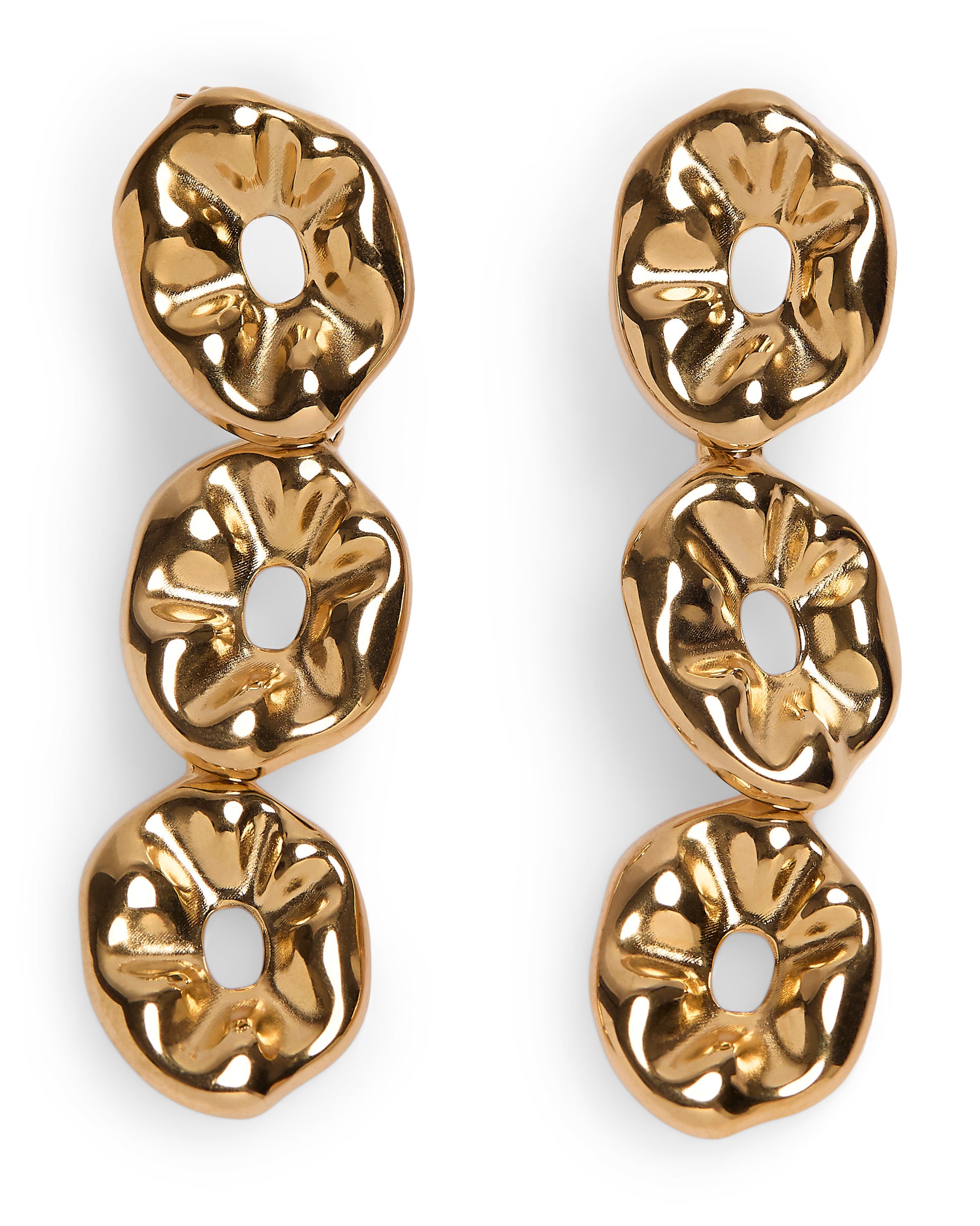 1975 Collection Gold Organic Donut Drop Earrings