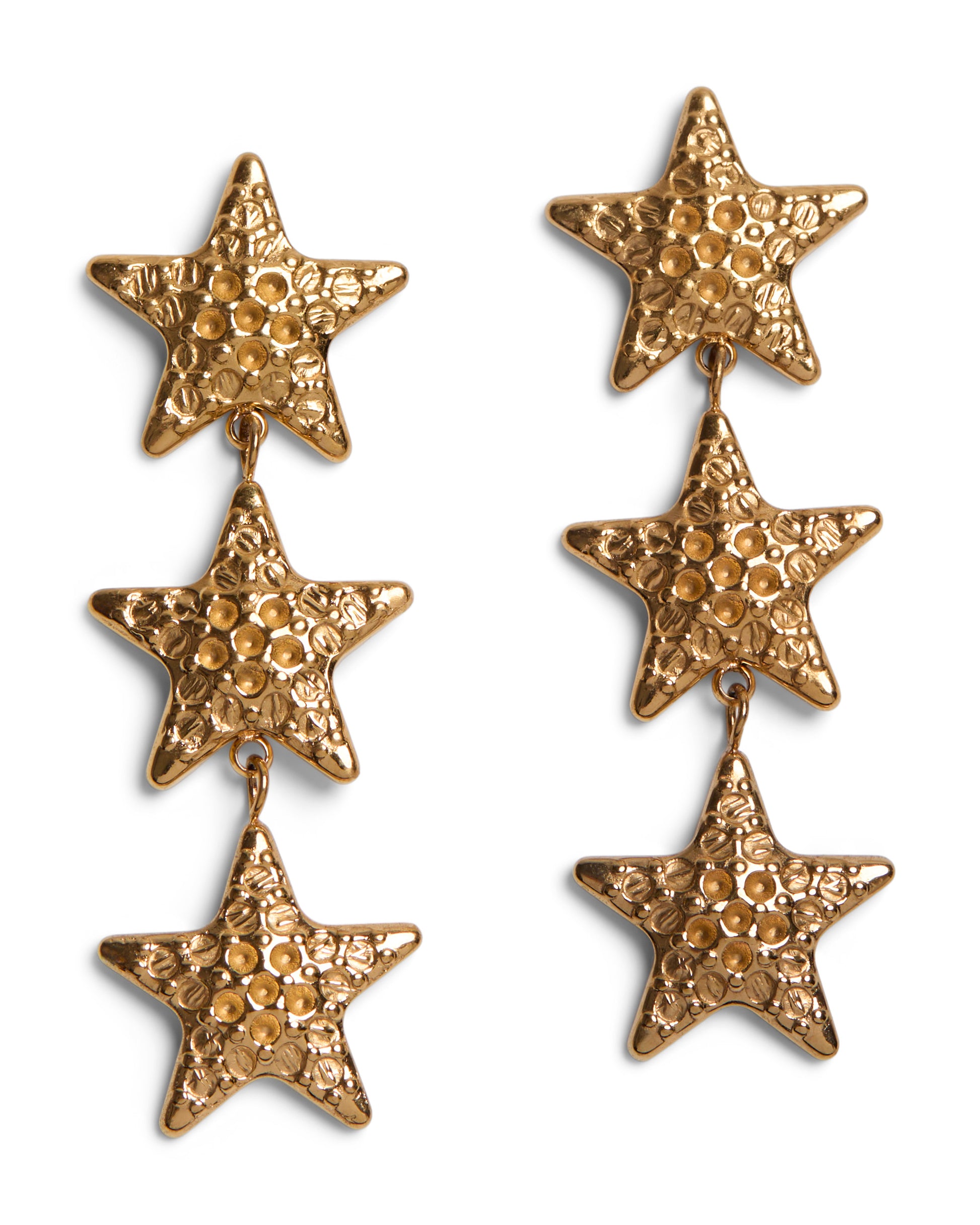 1975 Collection Gold Star Drop Earrings