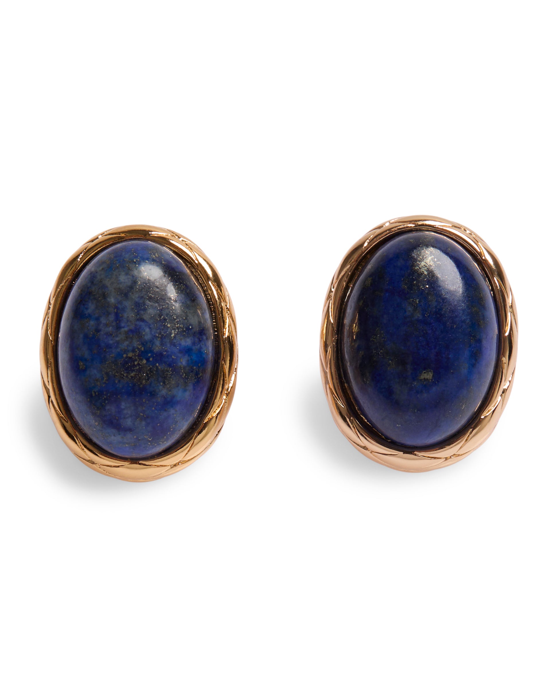 1975 Collection Oval Stone Stud Earrings