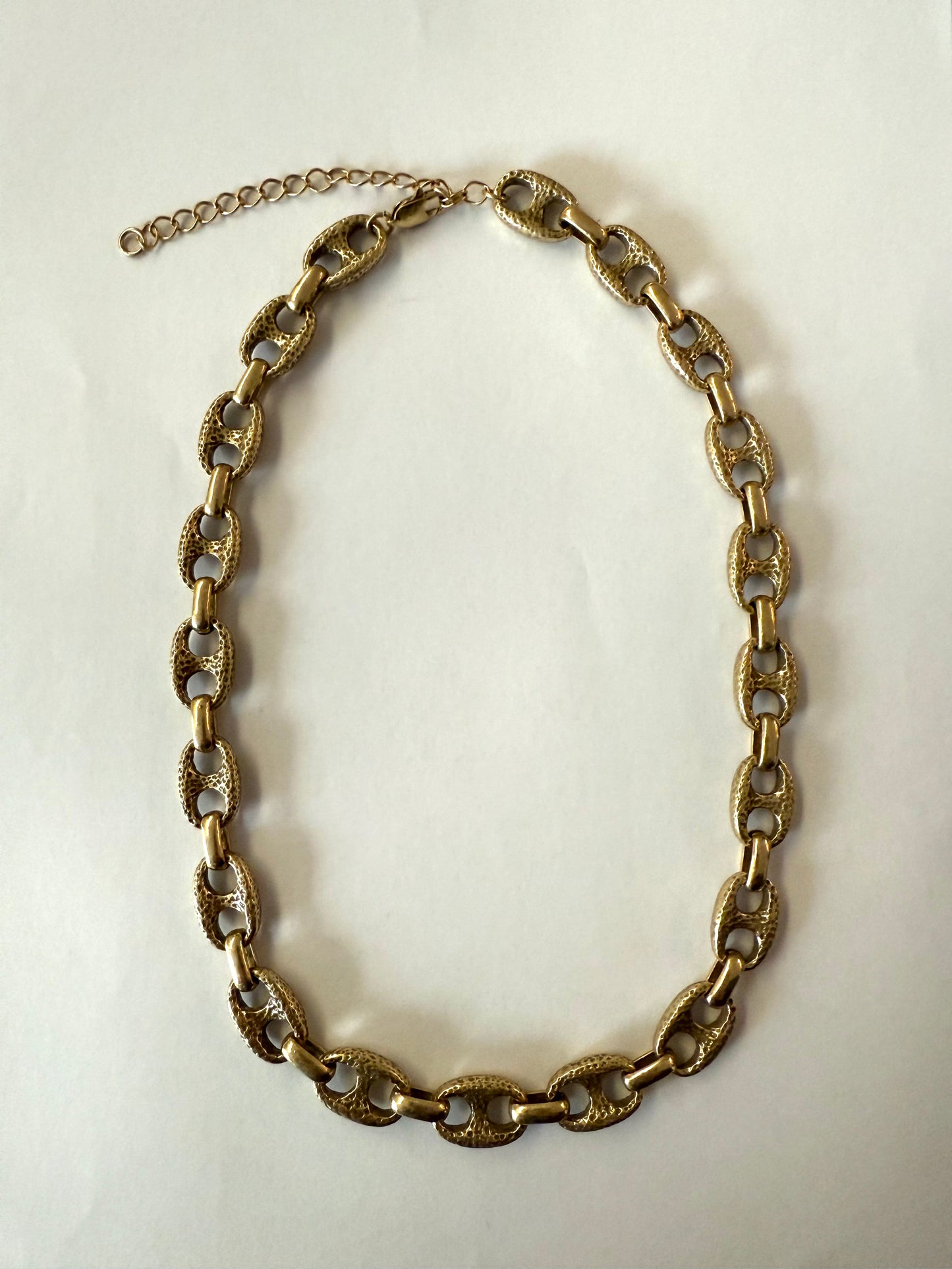1975 Collection Chunky Mariner Link Necklace in Matte Gold