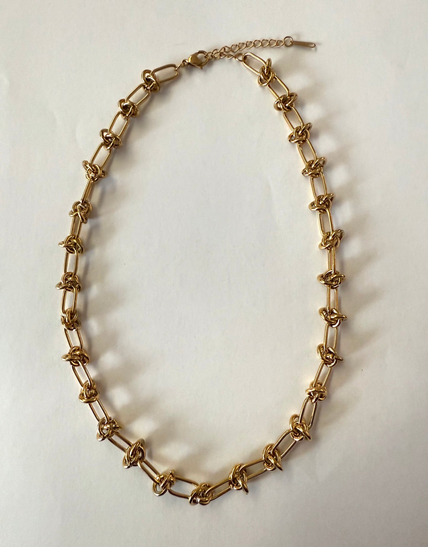 1975 Collection Gold Knot Link Necklace