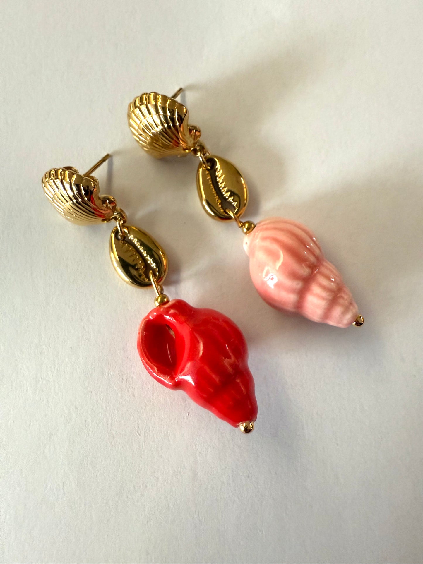 1975 Collection Gold Shell Drop Earrings