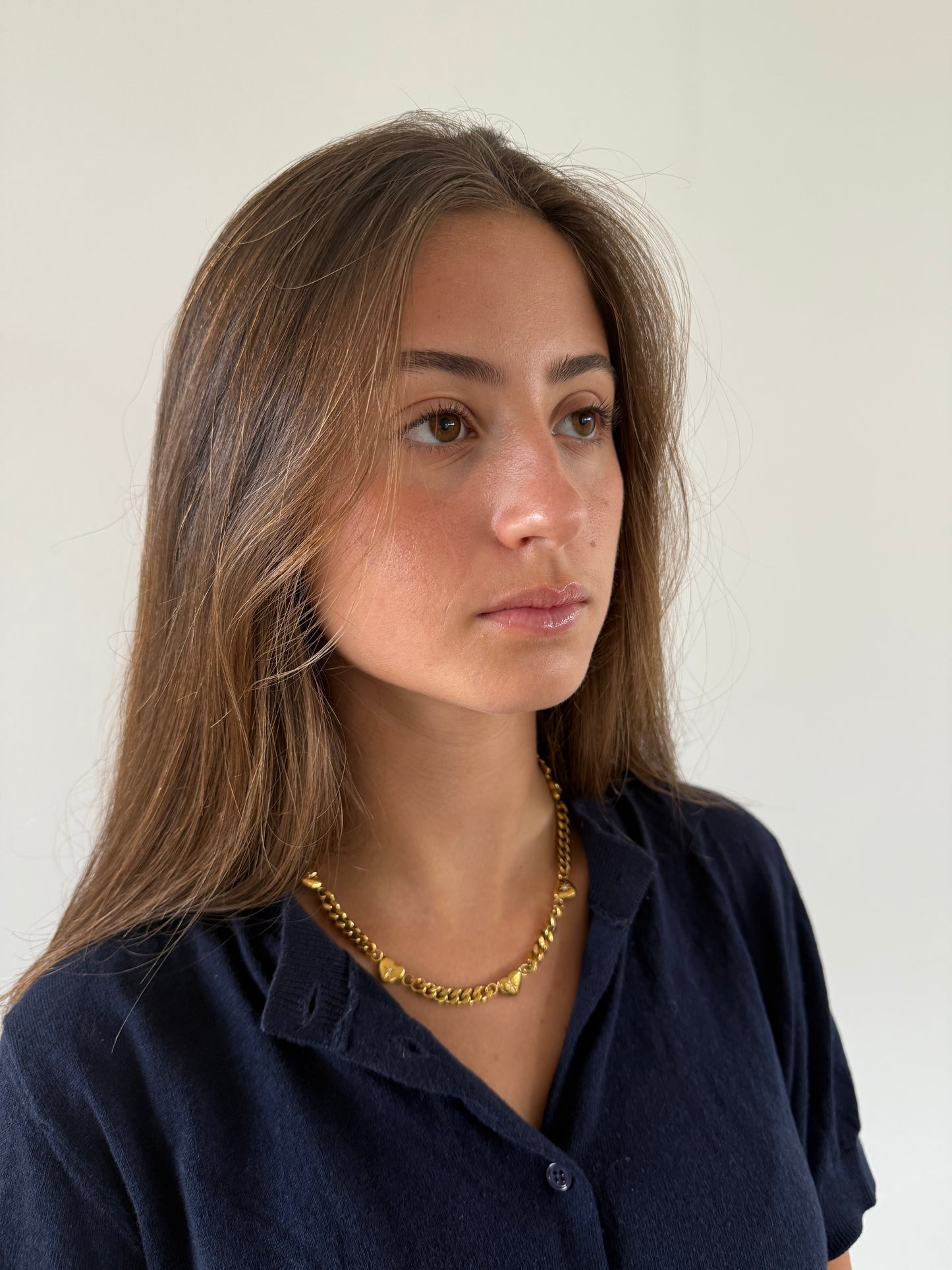 1975 Collection Gold Five Heart Necklace