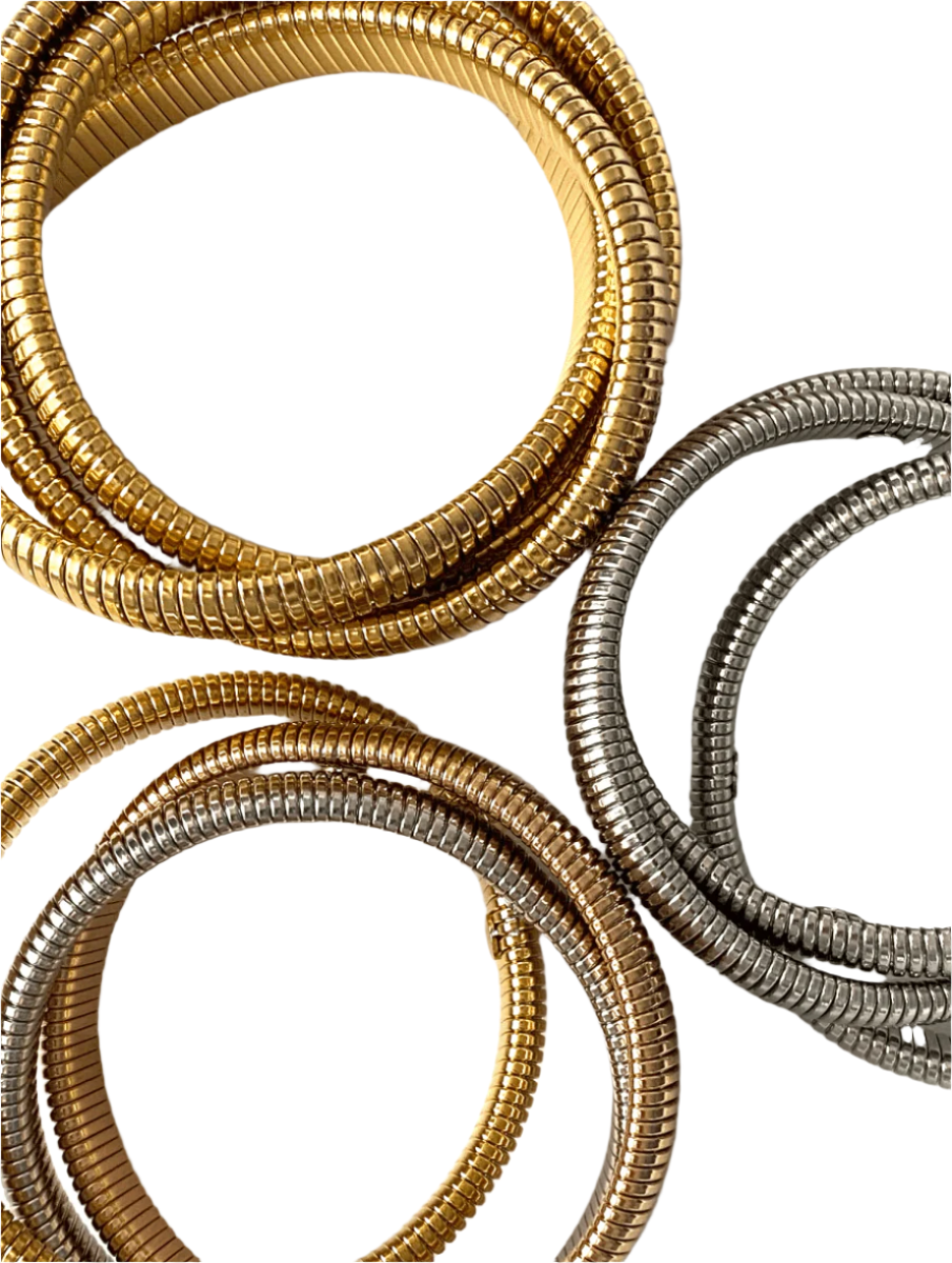 1975 Collection Metallic 3 - in - 1 Coil Bracelet - 1975 Collection