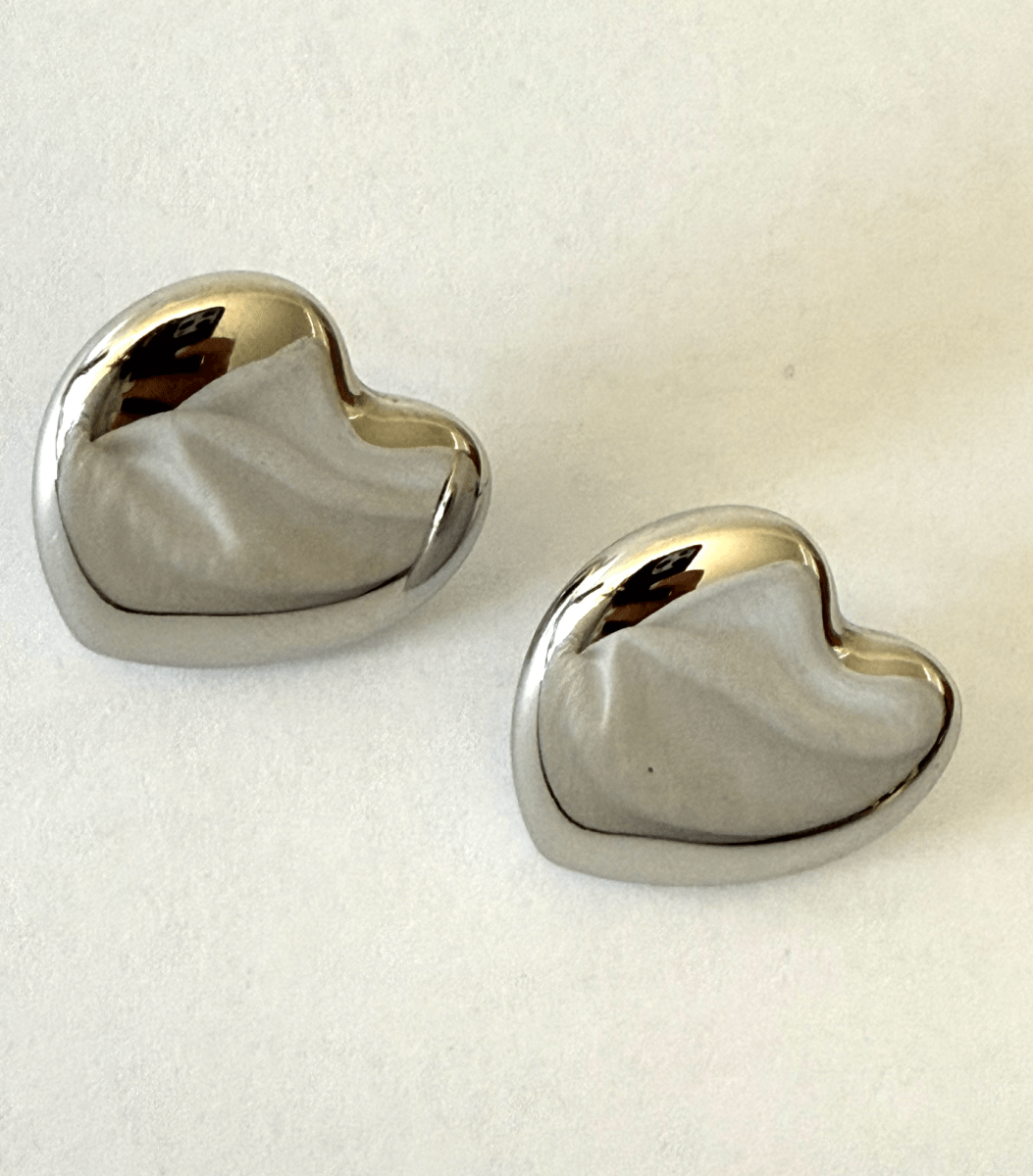 1975 Collection Puffy Heart Earrings - 1975 Collection