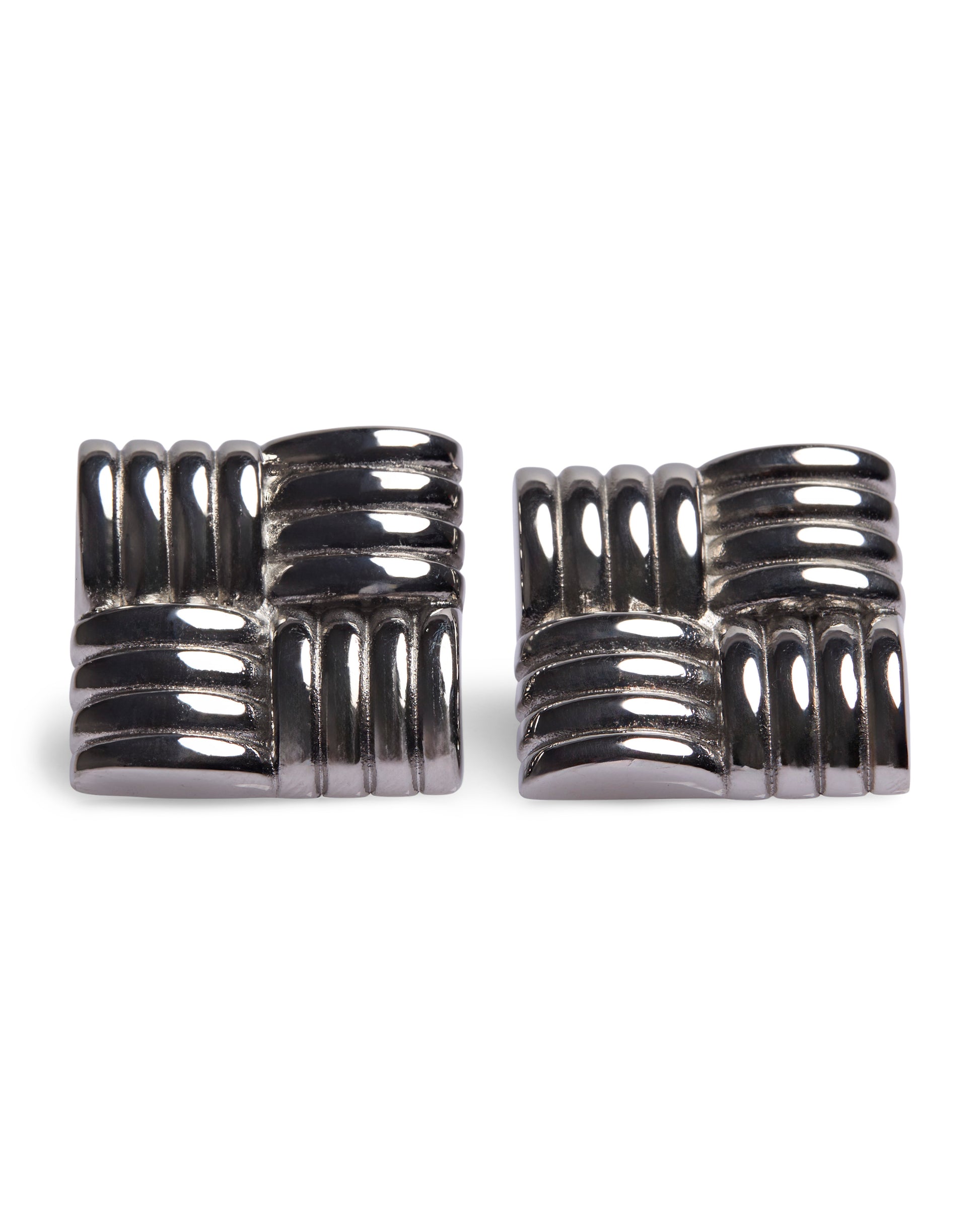 1975 Collection Waffle Square Earrings