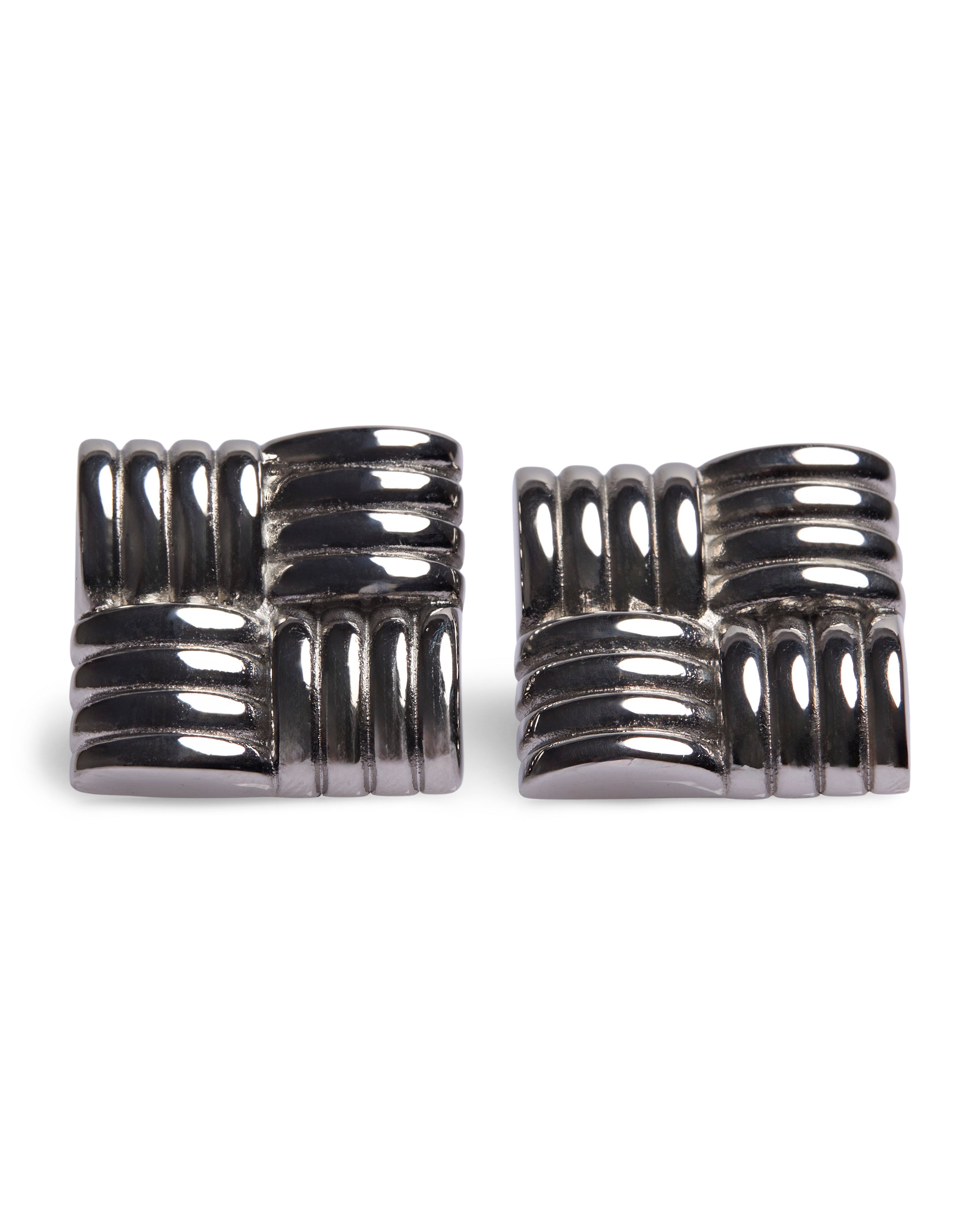 1975 Collection Waffle Square Earrings