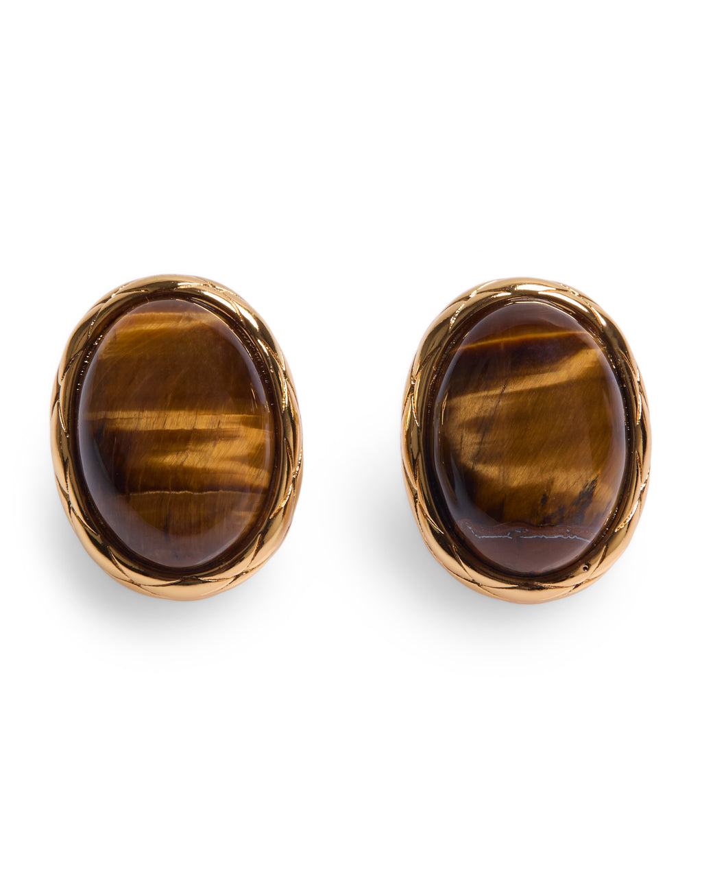 1975 Collection Oval Stone Stud Earrings