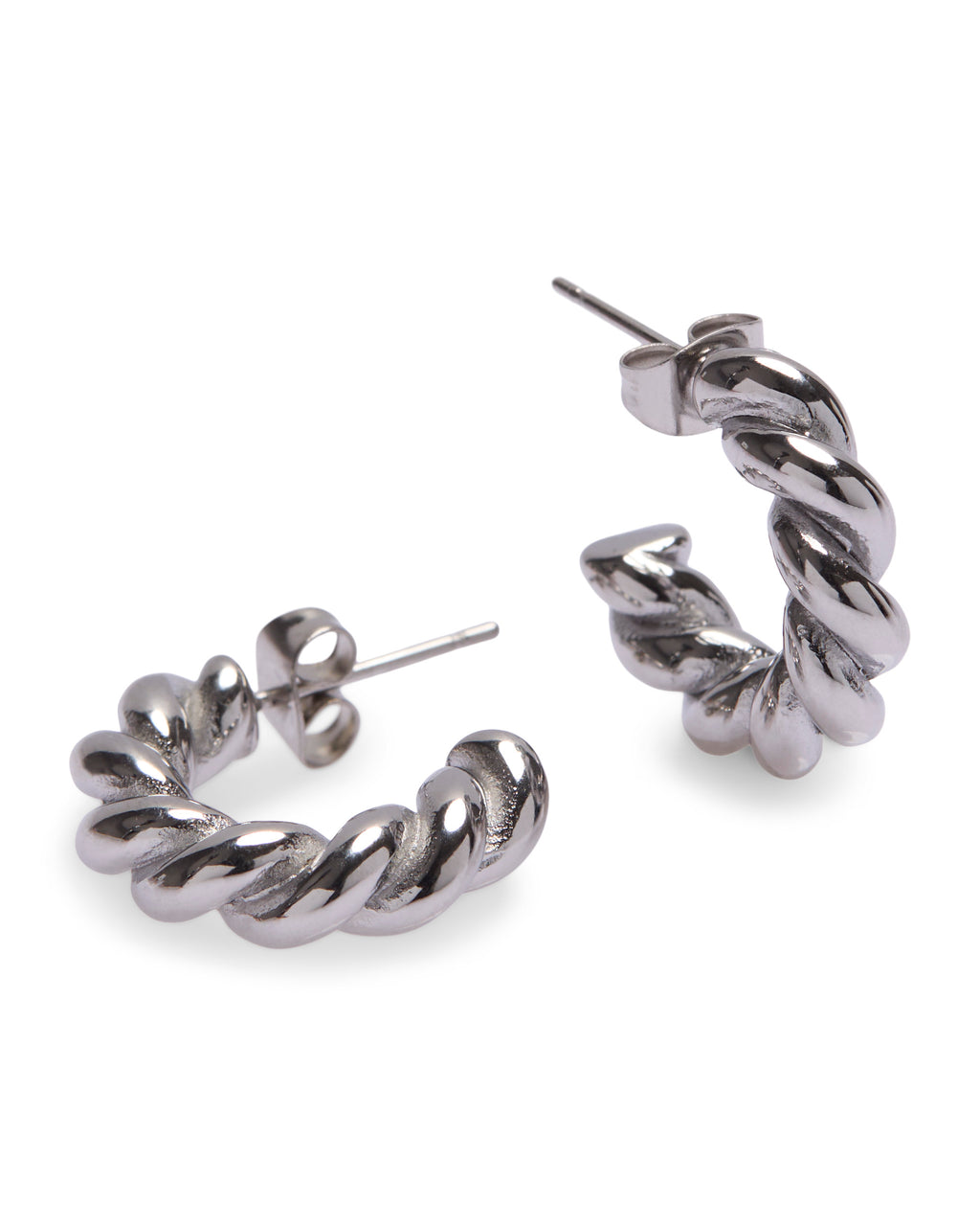 1975 Collection Small Sliver Twisted Everyday Hoops