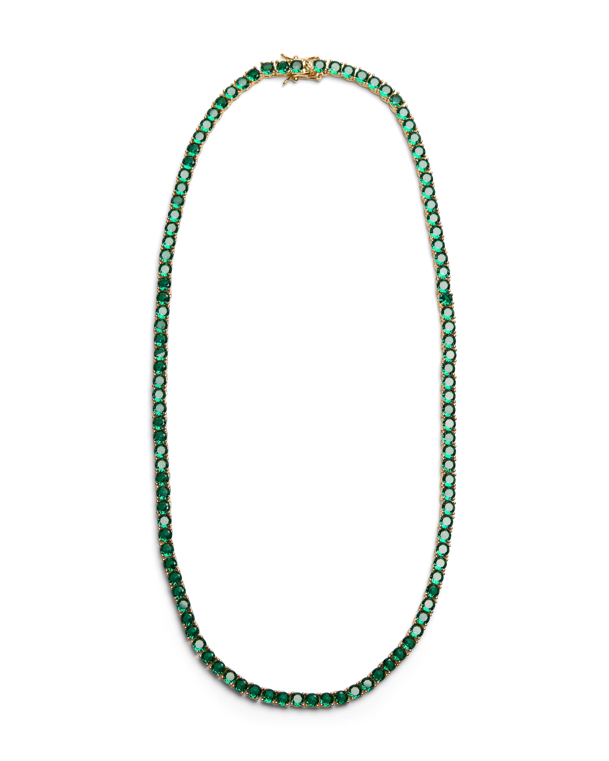 1975 Collection Emerald Green Tennis Necklace