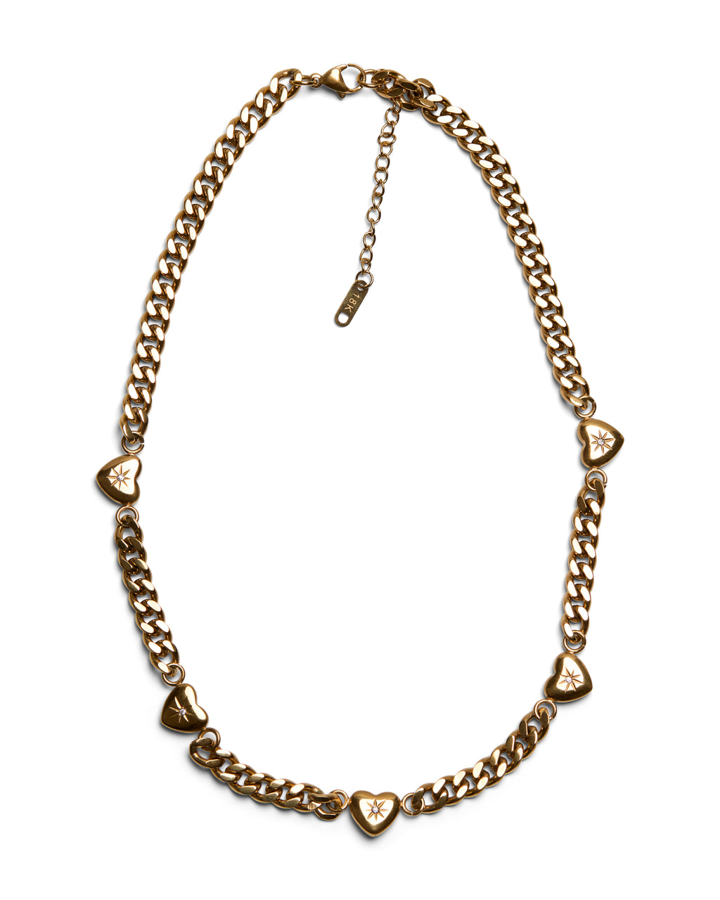 1975 Collection Gold Five Heart Necklace