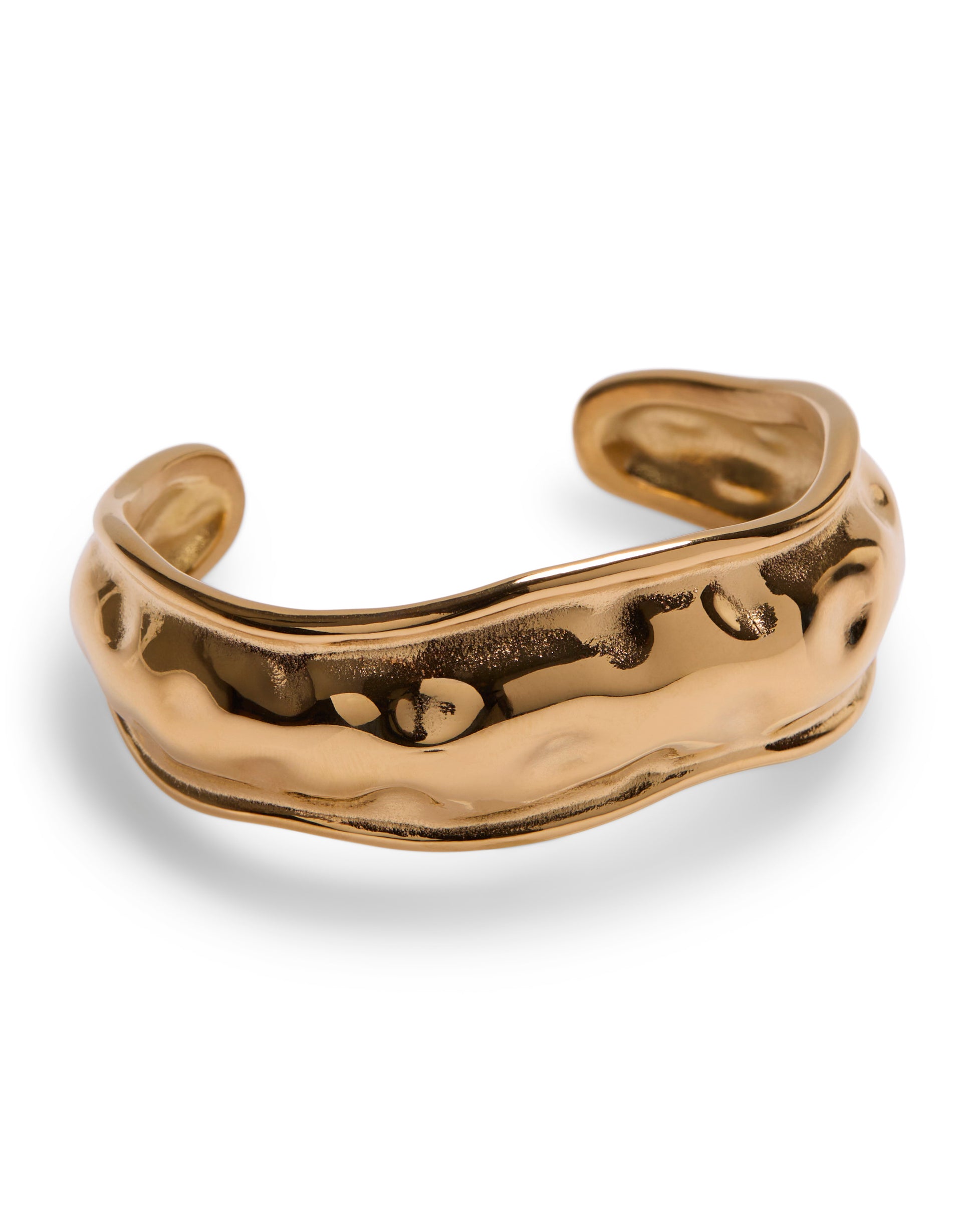 1975 Collection Bold Gold Hammered Cuff