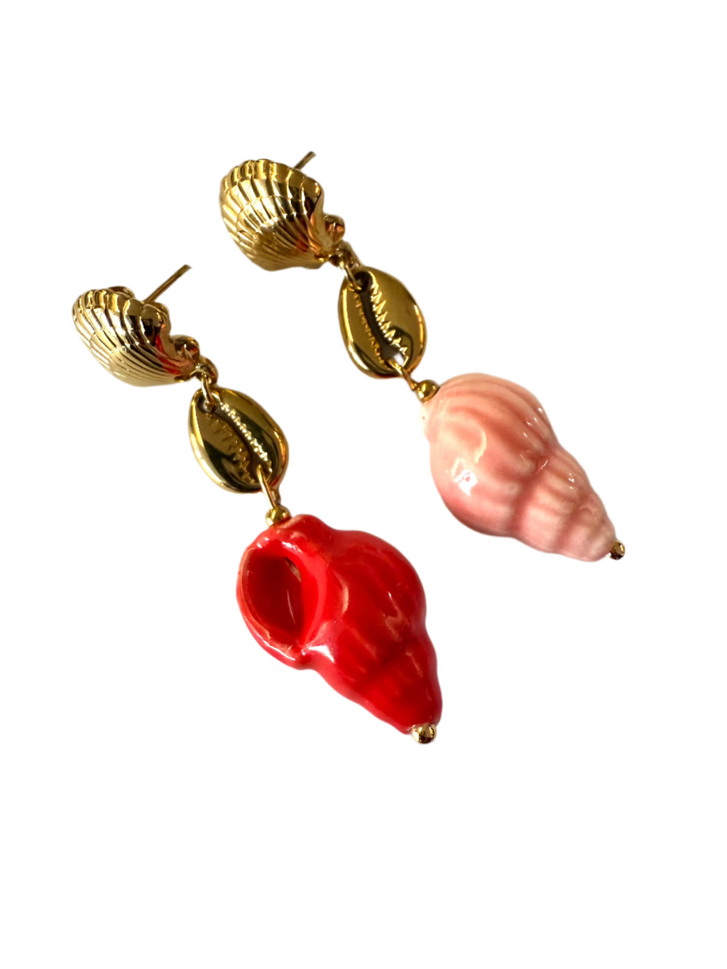 1975 Collection Gold Shell Drop Earrings