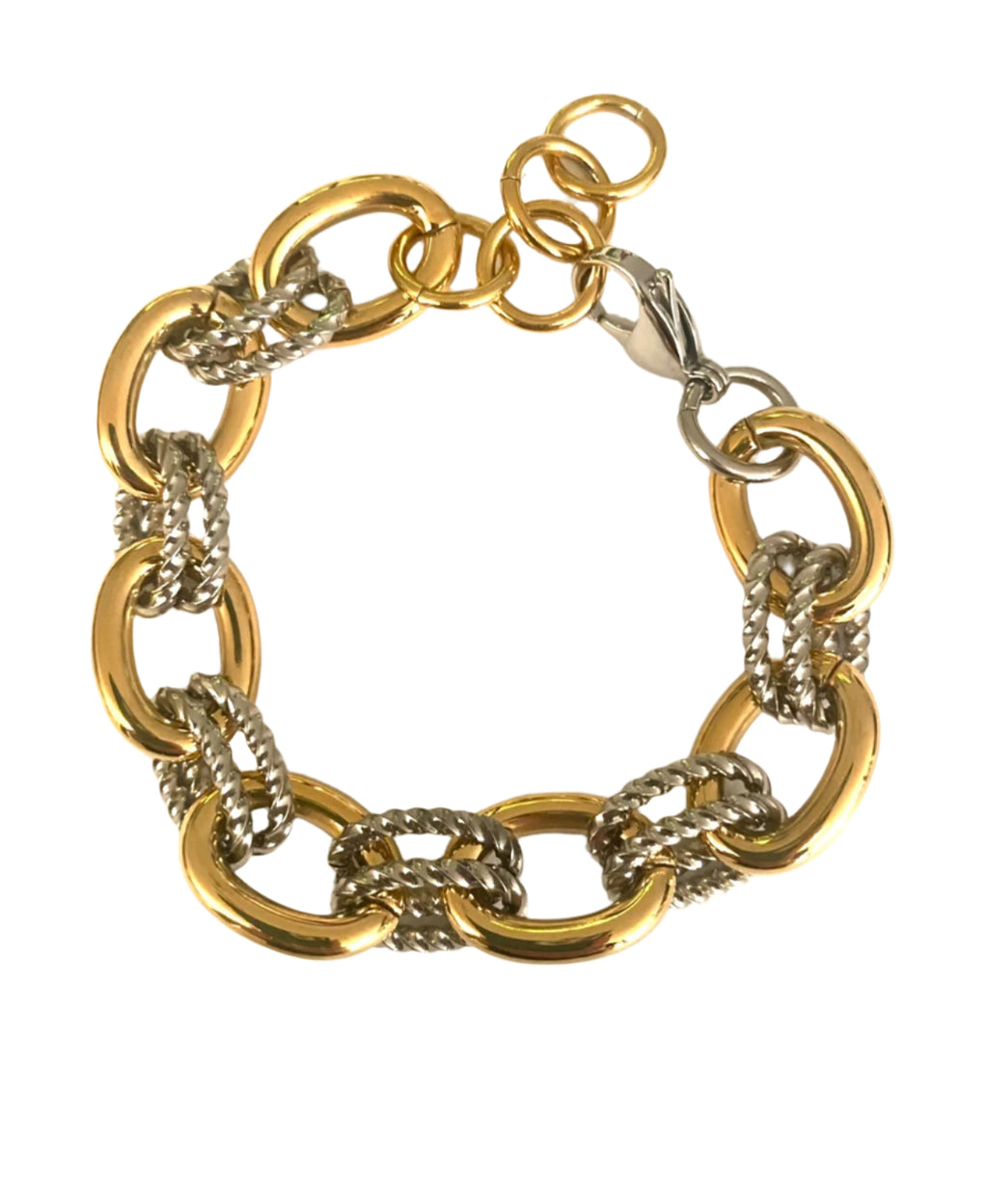 1975 Collection Gold & Silver Mix Link Bracelet
