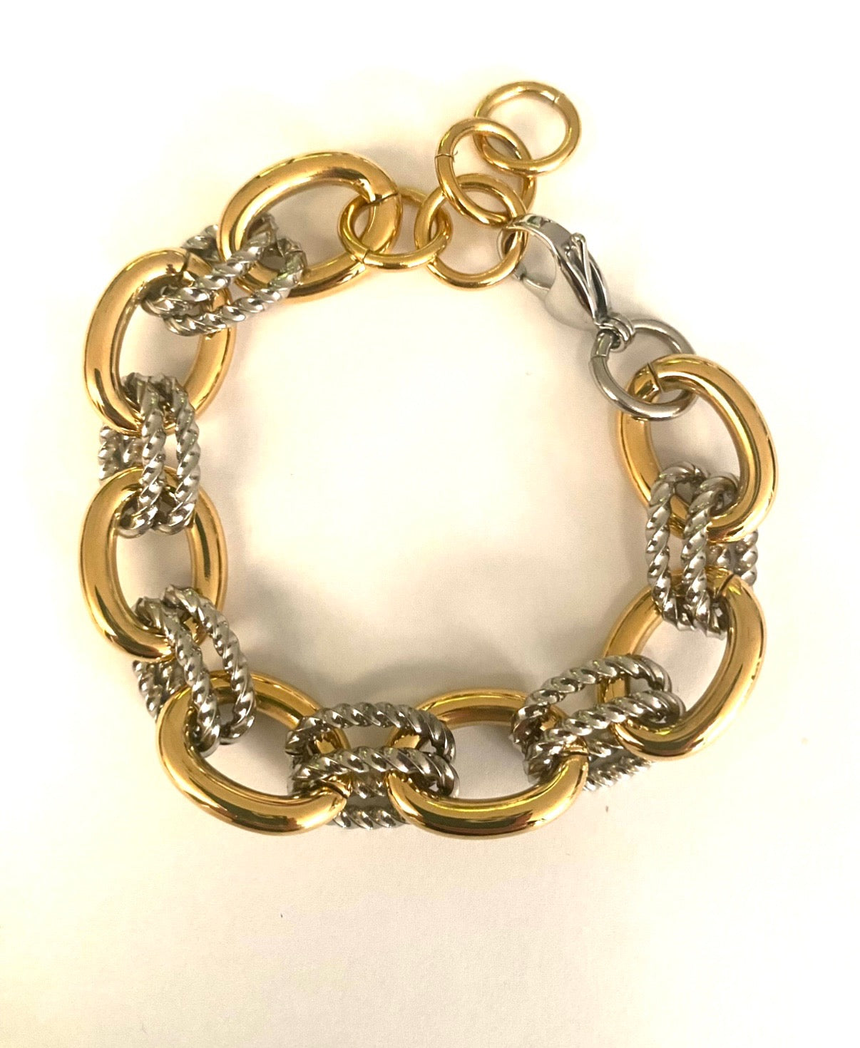 1975 Collection Gold & Silver Mix Link Bracelet