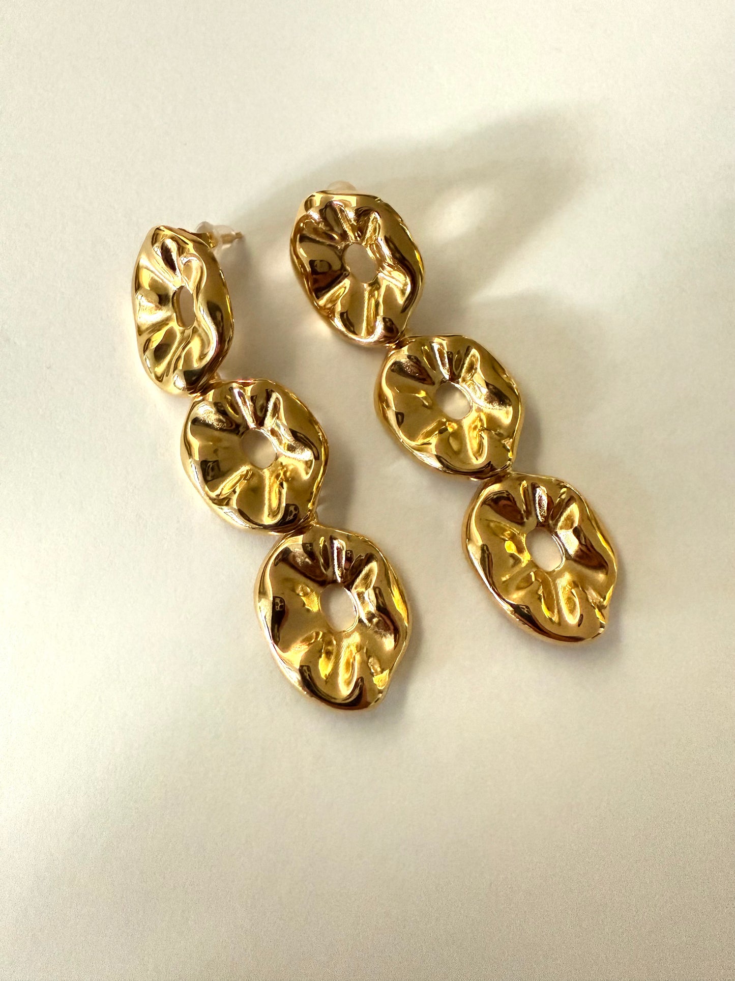 1975 Collection Gold Organic Donut Drop Earrings