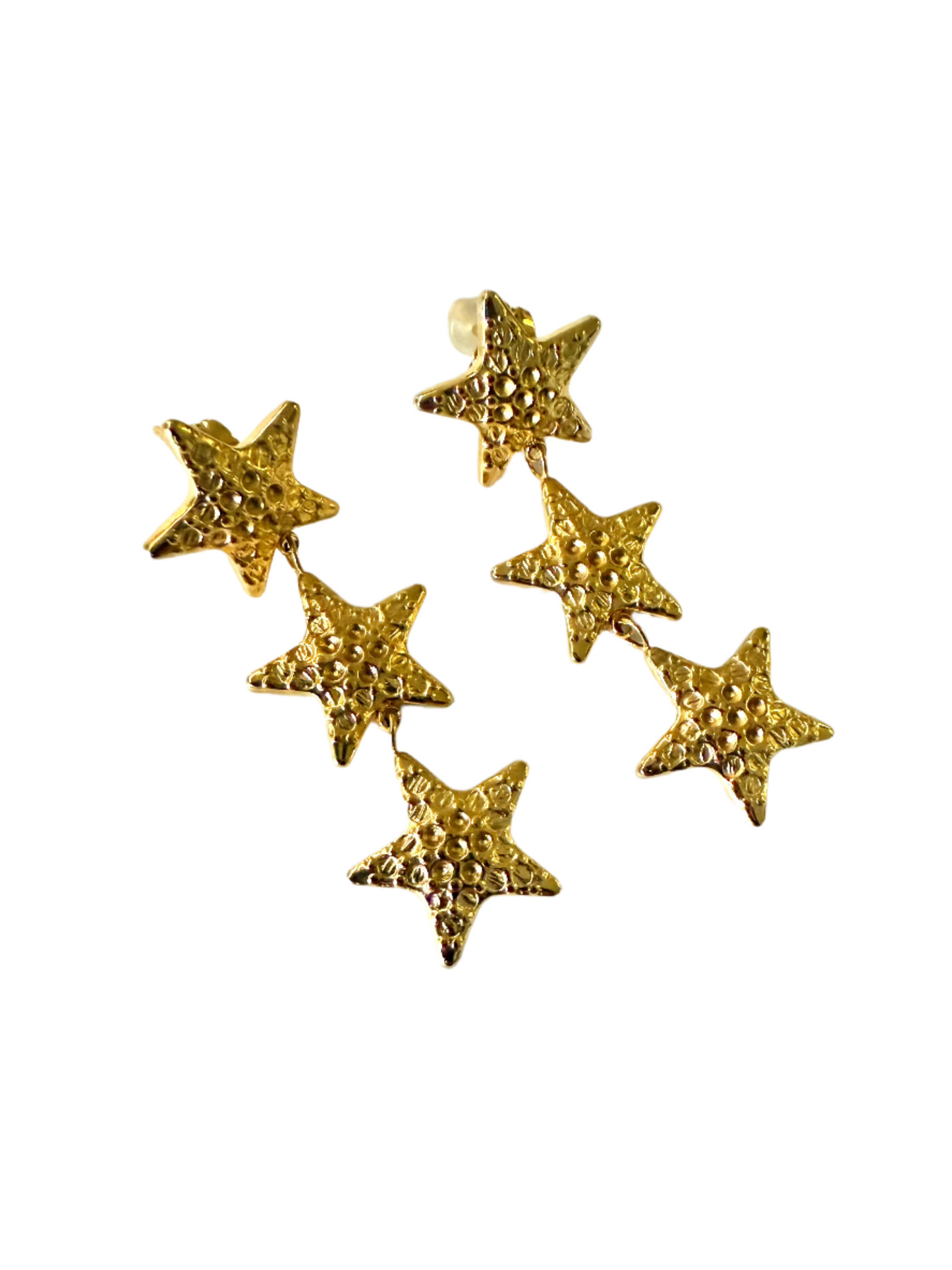 1975 Collection Gold Star Drop Earrings