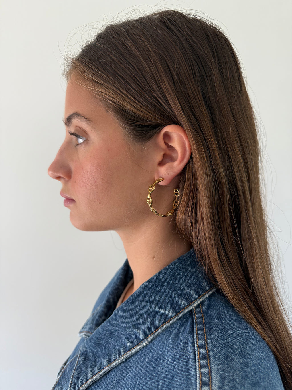 1975 Collection Gold Mariner Link Hoops