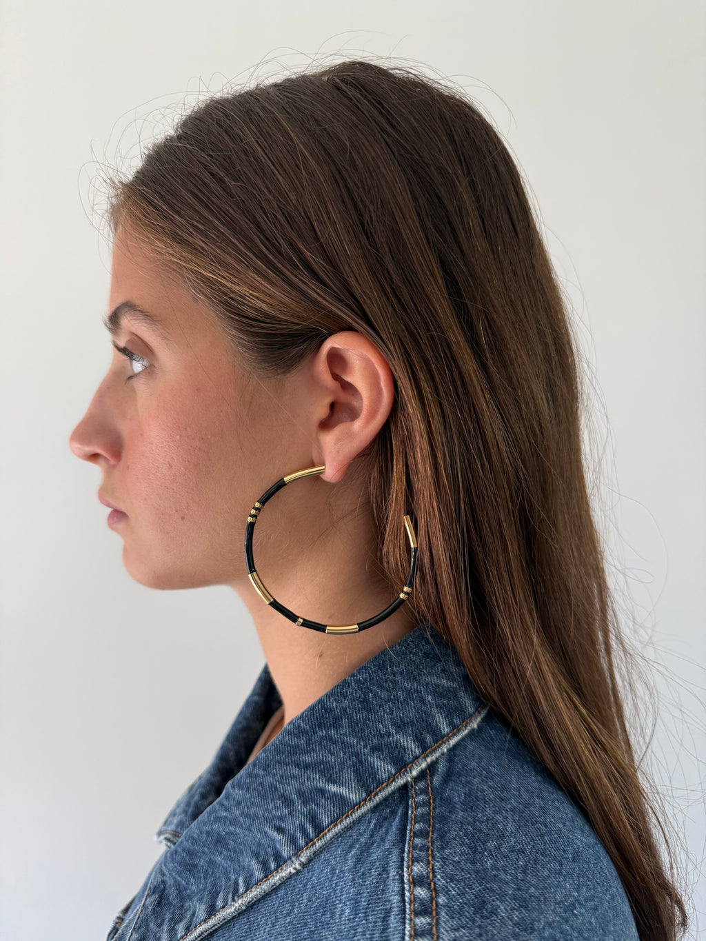 1975 Collection - Large Enamel Hoop Earrings