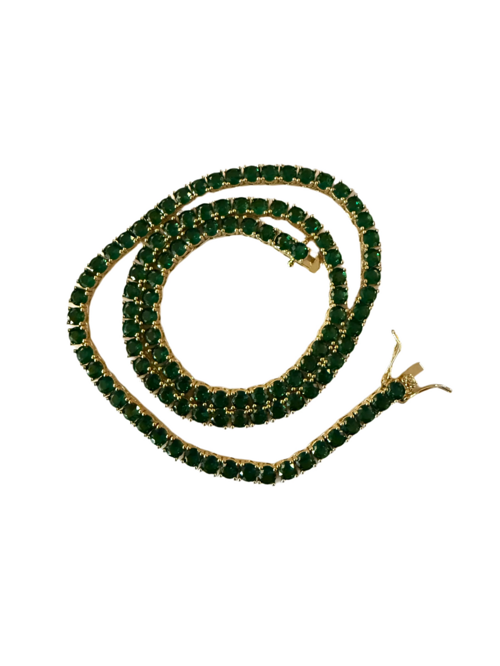 1975 Collection Emerald Green Tennis Necklace