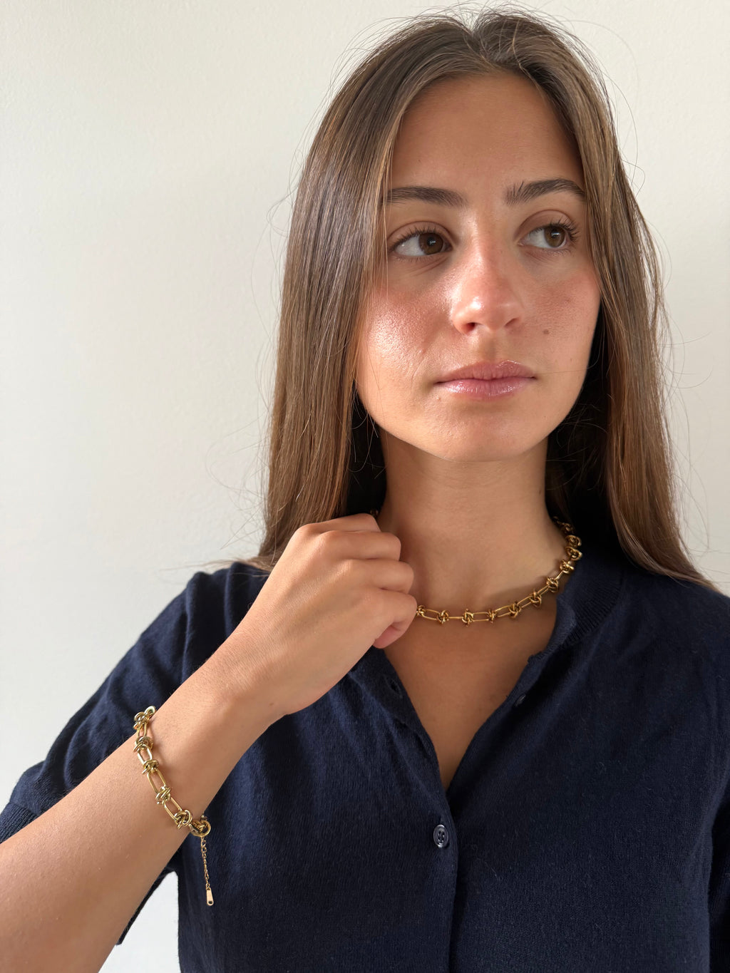 1975 Collection Gold Link Knot Bracelet