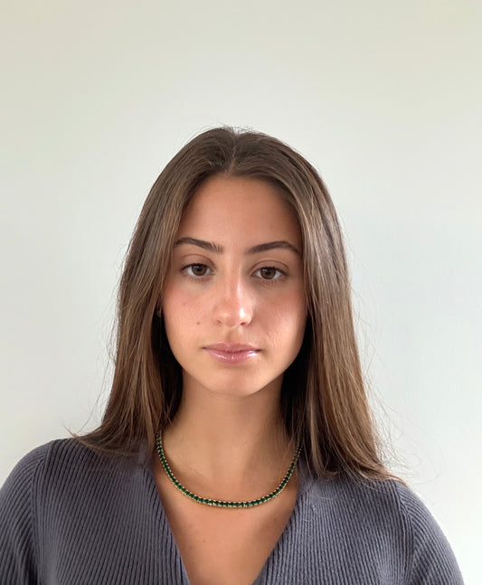 1975 Collection Emerald Green Tennis Necklace