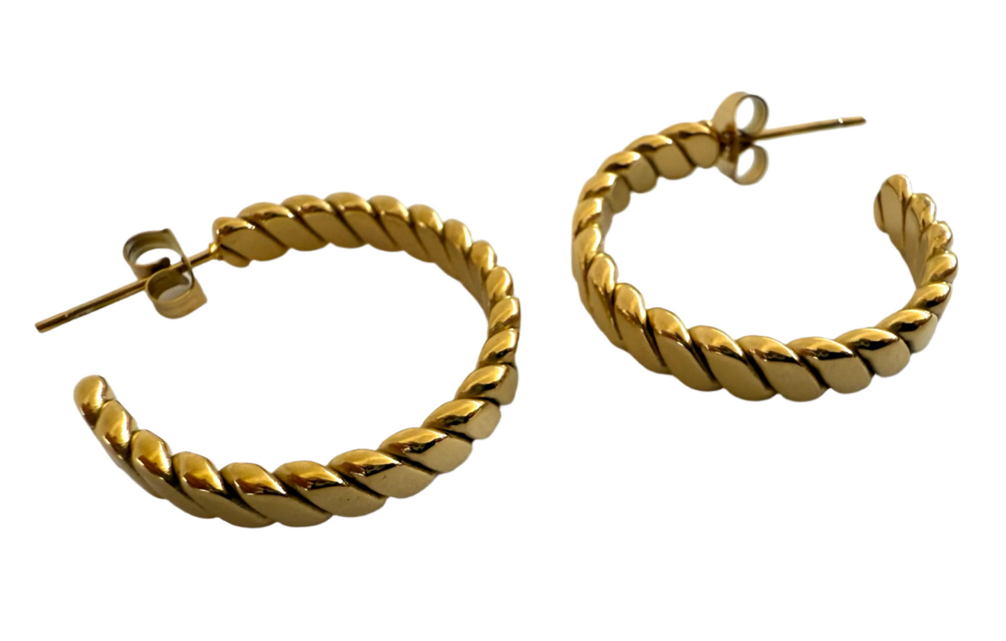 1975 Collection Small Wave Hoops