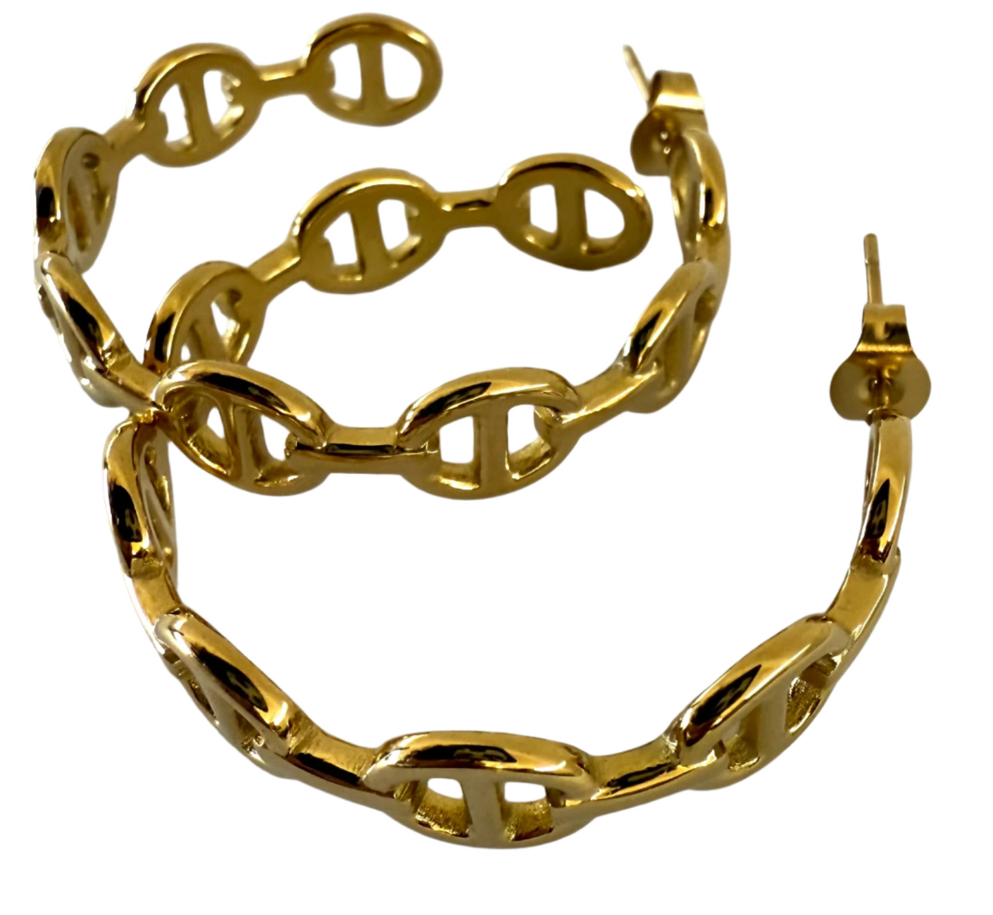 1975 Collection Gold Mariner Link Hoops