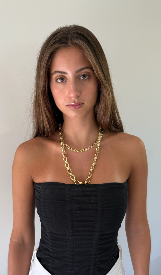1975 Collection Double Gold Chain Necklace