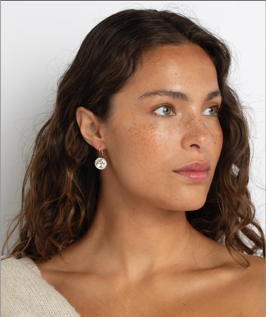 1975 Collection - Rose Gold Diamante Earrings